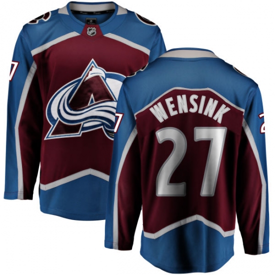 Men's Colorado Avalanche 27 John Wensink Fanatics Branded Maroon Home Breakaway NHL Jersey