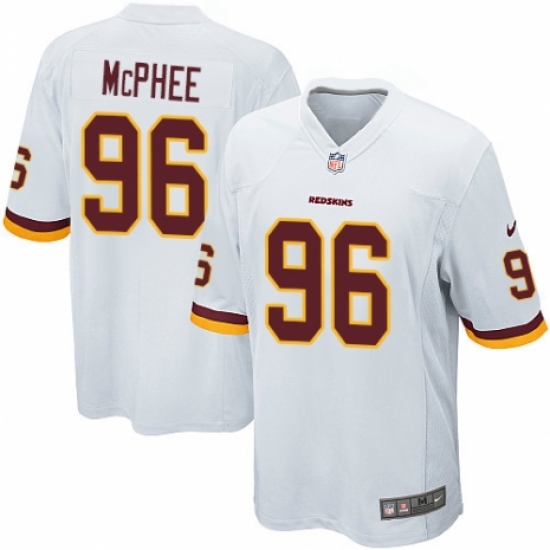 Men's Nike Washington Redskins 96 Pernell McPhee Game White NFL Jersey