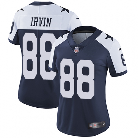 Women's Nike Dallas Cowboys 88 Michael Irvin Navy Blue Throwback Alternate Vapor Untouchable Limited Player NFL Jersey