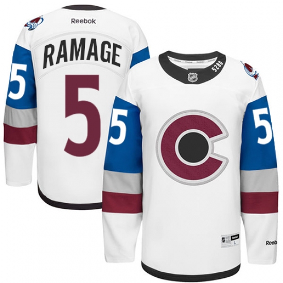 Men's Reebok Colorado Avalanche 5 Rob Ramage Authentic White 2016 Stadium Series NHL Jersey