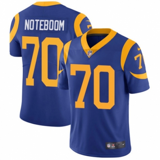 Youth Nike Los Angeles Rams 70 Joseph Noteboom Royal Blue Alternate Vapor Untouchable Limited Player NFL Jersey