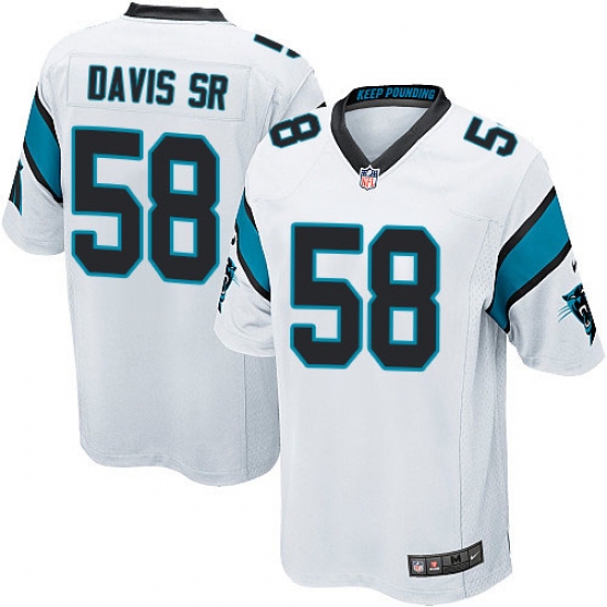 Men's Nike Carolina Panthers 58 Thomas Davis Game White NFL Jersey