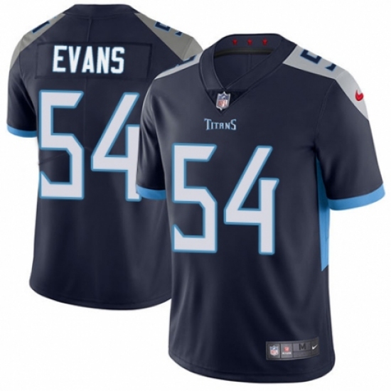 Men's Nike Tennessee Titans 54 Rashaan Evans Navy Blue Team Color Vapor Untouchable Limited Player NFL Jersey