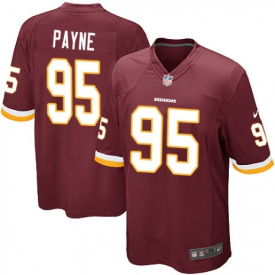 Men's Nike Washington Redskins 95 Da'Ron Payne Game Burgundy Red Team Color NFL Jersey