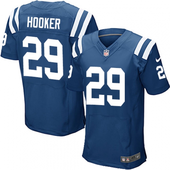 Men's Nike Indianapolis Colts 29 Malik Hooker Elite Royal Blue Team Color NFL Jersey