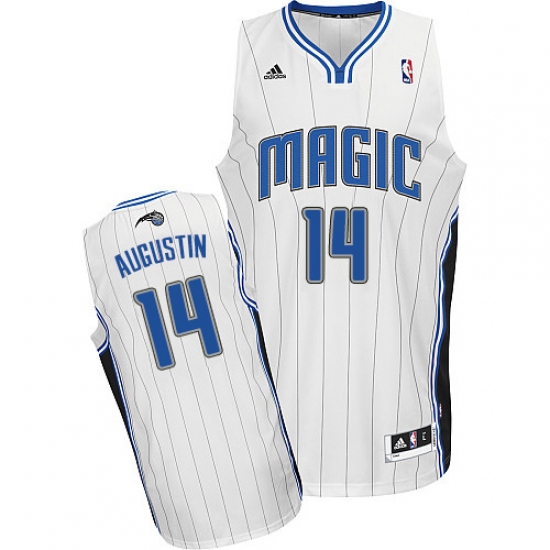 Men's Adidas Orlando Magic 14 D.J. Augustin Swingman White Home NBA Jersey