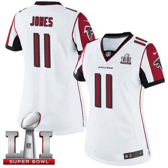 Women's Nike Atlanta Falcons 11 Julio Jones Elite White Super Bowl LI 51 NFL Jersey