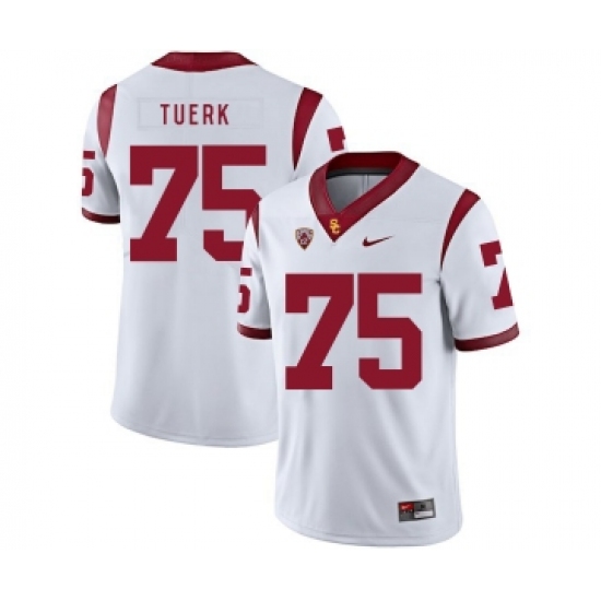 USC Trojans 75 Max Tuerk White College Football Jersey