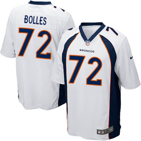 Men's Nike Denver Broncos 72 Garett Bolles Game White NFL Jersey