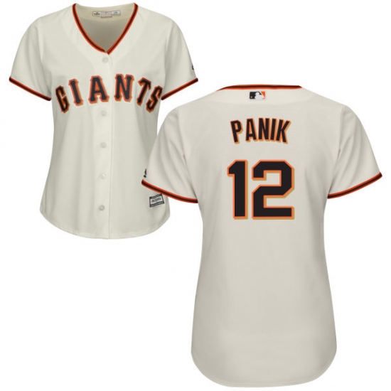 Women's Majestic San Francisco Giants 12 Joe Panik Authentic Cream Home Cool Base MLB Jersey