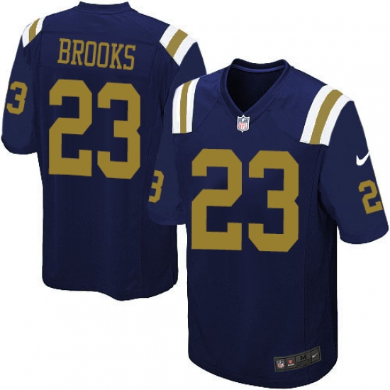 Men's Nike New York Jets 23 Terrence Brooks Limited Navy Blue Alternate NFL Jersey