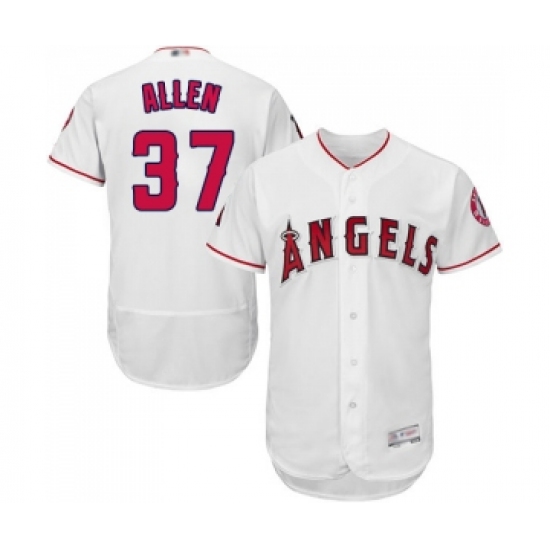 Men's Los Angeles Angels of Anaheim 37 Cody Allen White Home Flex Base Authentic Collection Baseball Jersey