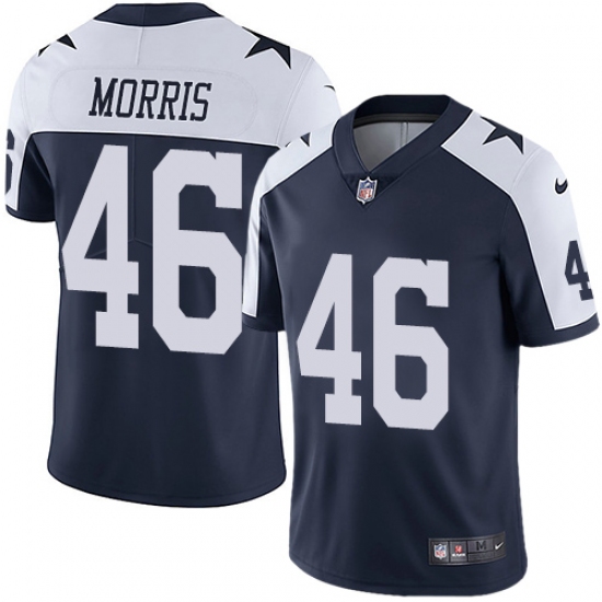 Men's Nike Dallas Cowboys 46 Alfred Morris Navy Blue Throwback Alternate Vapor Untouchable Limited Player NFL Jersey