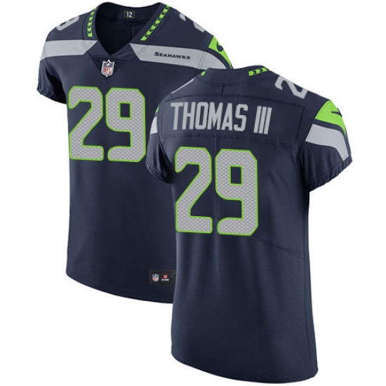 Men's Nike Seattle Seahawks 29 Earl Thomas III Steel Blue Team Color Vapor Untouchable Elite Player NFL Jersey