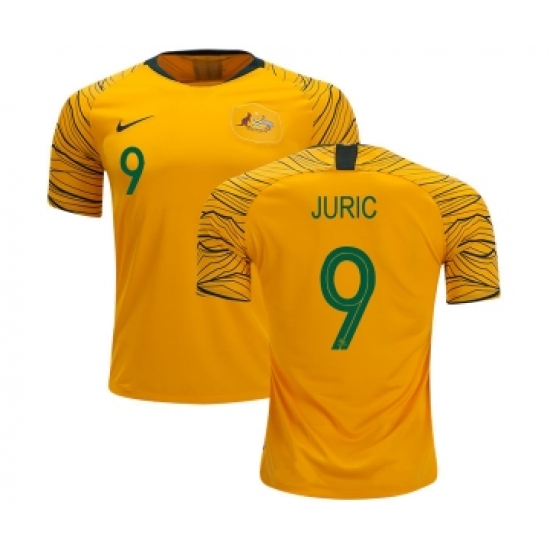 Australia 9 Juric Home Soccer Country Jersey