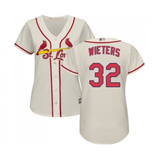 Women's St. Louis Cardinals 32 Matt Wieters Replica Cream Alternate Cool Base Baseball Jersey