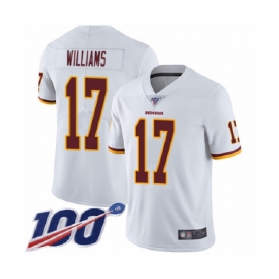 Youth Washington Redskins 17 Doug Williams White Vapor Untouchable Limited Player 100th Season Football Jersey