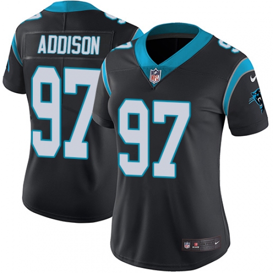 Women's Nike Carolina Panthers 97 Mario Addison Black Team Color Vapor Untouchable Limited Player NFL Jersey