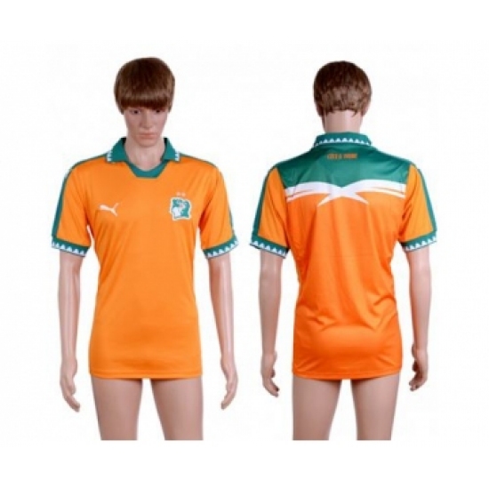 Cote d'lvoire Blank Home Soccer Country Jersey