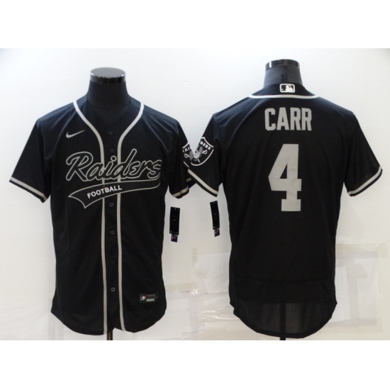 Men's Oakland Raiders 4 Derek Carr Black Nike Elite Jersey