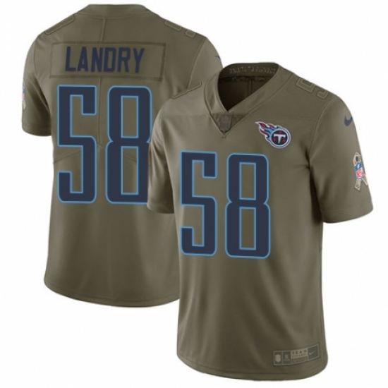 Youth Nike Tennessee Titans 58 Harold Landry Limited Olive 2017 Salute to Service NFL Jersey