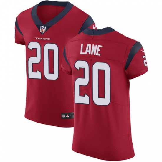 Men's Nike Houston Texans 20 Jeremy Lane Red Alternate Vapor Untouchable Elite Player NFL Jersey