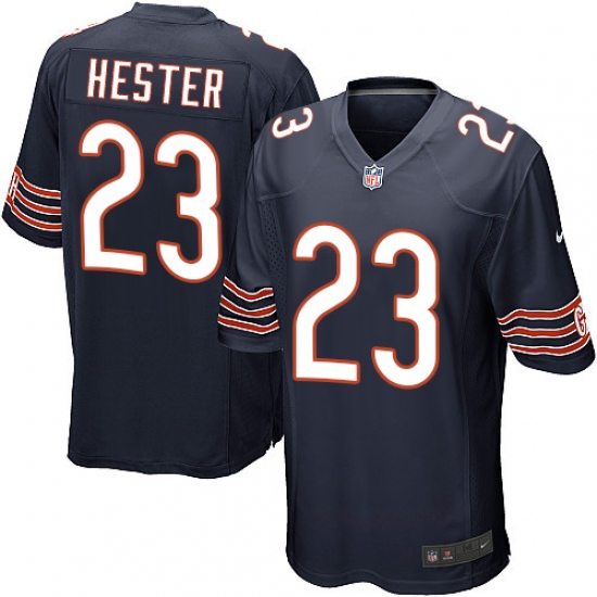 Men's Nike Chicago Bears 23 Devin Hester Game Navy Blue Team Color NFL Jersey