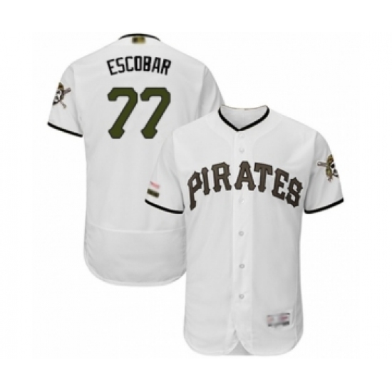 Men's Pittsburgh Pirates 77 Luis Escobar White Alternate Authentic Collection Flex Base Baseball Player Jersey