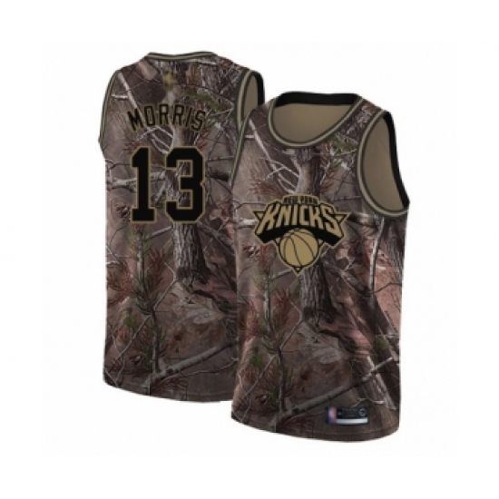 Women's New York Knicks 13 Marcus Morris Swingman Camo Realtree Collection Basketball Jersey