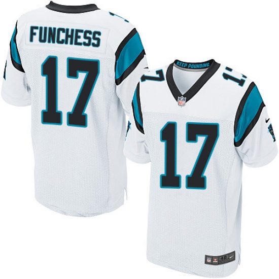 Men's Nike Carolina Panthers 17 Devin Funchess Elite White NFL Jersey