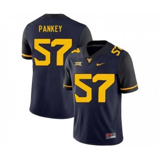 West Virginia Mountaineers 57 Adam Pankey Navy College Football Jersey