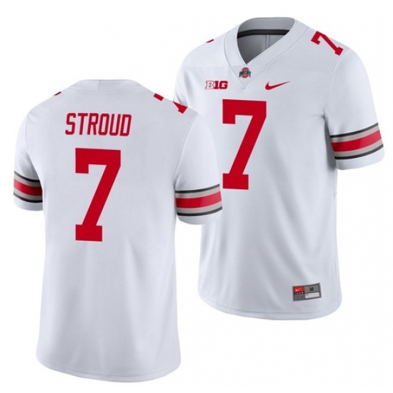 Ohio State Buckeyes 7 C.J. Stroud White Scarlet 2021 College Football Jersey