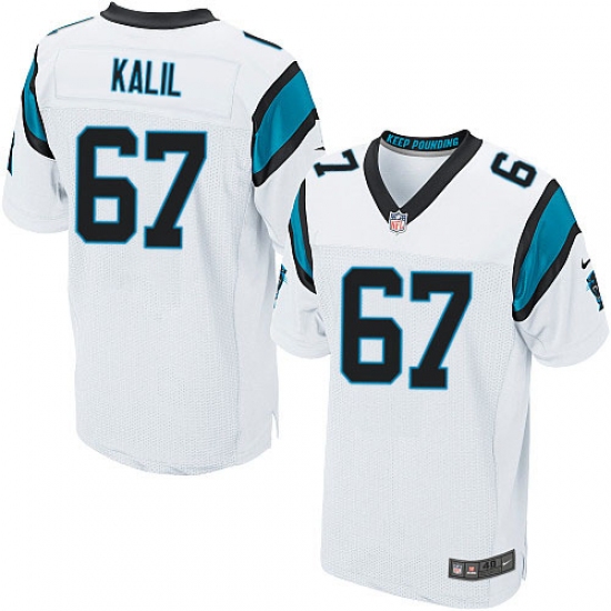 Men's Nike Carolina Panthers 67 Ryan Kalil Elite White NFL Jersey