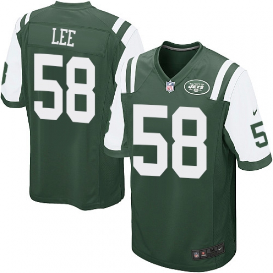 Men's Nike New York Jets 58 Darron Lee Game Green Team Color NFL Jersey