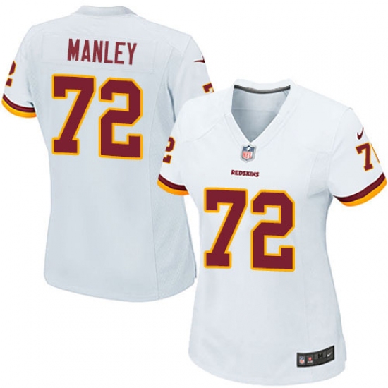 Women's Nike Washington Redskins 72 Dexter Manley Game White NFL Jersey