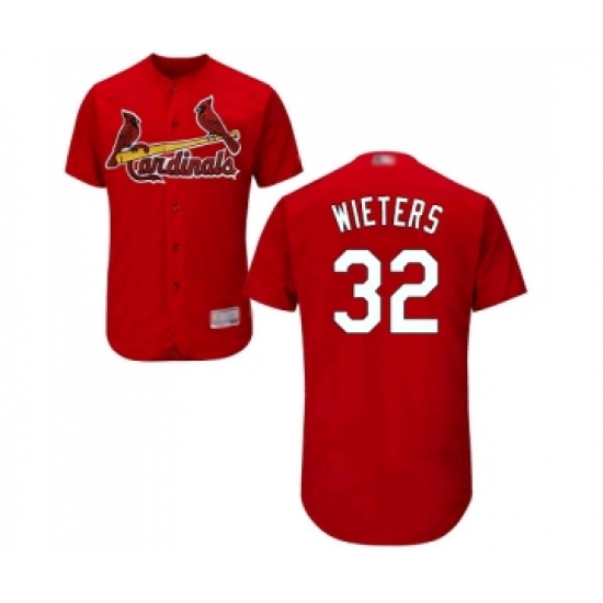 Men's St. Louis Cardinals 32 Matt Wieters Red Alternate Flex Base Authentic Collection Baseball Jersey