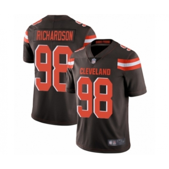 Men's Cleveland Browns 98 Sheldon Richardson Brown Team Color Vapor Untouchable Limited Player Football Jersey