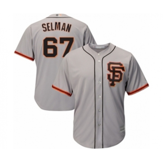 Men's San Francisco Giants 67 Sam Selman Grey Alternate Flex Base Authentic Collection Baseball Player Jersey