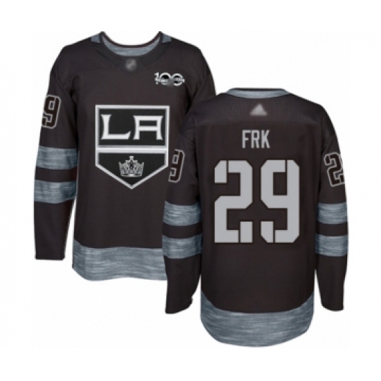 Men's Los Angeles Kings 29 Martin Frk Authentic Black 1917-2017 100th Anniversary Hockey Jersey