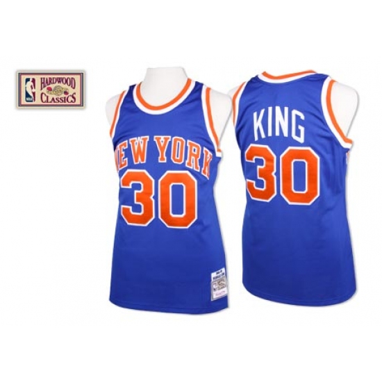 Men's Mitchell and Ness New York Knicks 30 Bernard King Authentic Royal Blue Throwback NBA Jersey