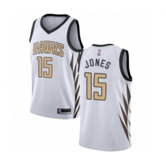 Youth Atlanta Hawks 15 Damian Jones Swingman White Basketball Jersey - City Edition