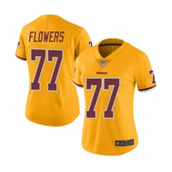 Women's Washington Redskins 77 Ereck Flowers Limited Gold Rush Vapor Untouchable Football Jersey