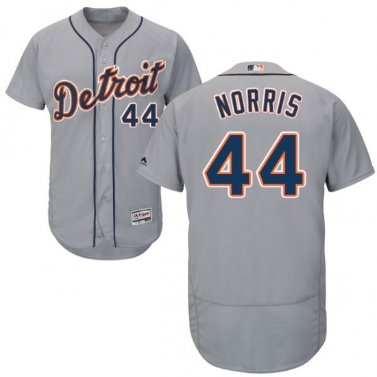 Men's Majestic Detroit Tigers 44 Daniel Norris Grey Road Flex Base Authentic Collection MLB Jersey