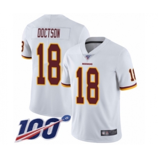 Youth Washington Redskins 18 Josh Doctson White Vapor Untouchable Limited Player 100th Season Football Jersey