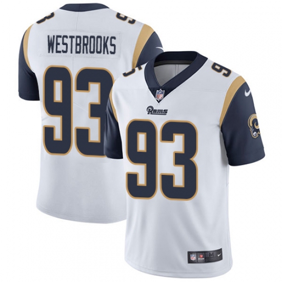 Men's Nike Los Angeles Rams 93 Ethan Westbrooks White Vapor Untouchable Limited Player NFL Jersey