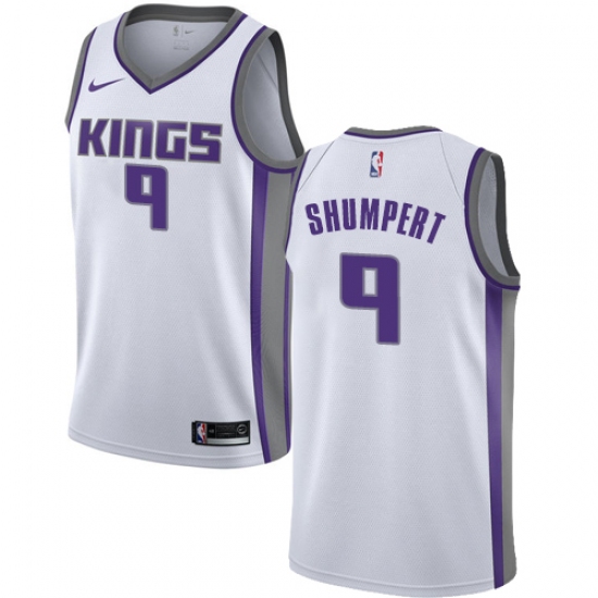 Youth Nike Sacramento Kings 9 Iman Shumpert Swingman White NBA Jersey - Association Edition