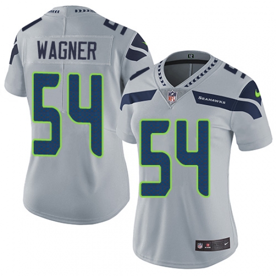 Women's Nike Seattle Seahawks 54 Bobby Wagner Grey Alternate Vapor Untouchable Limited Player NFL Jersey