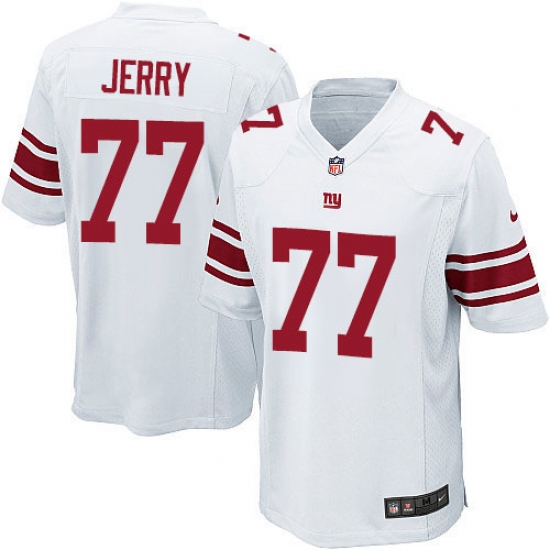 Men's Nike New York Giants 77 John Jerry Game White NFL Jersey