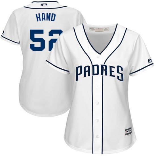 Women's Majestic San Diego Padres 52 Brad Hand Authentic White Home Cool Base MLB Jersey