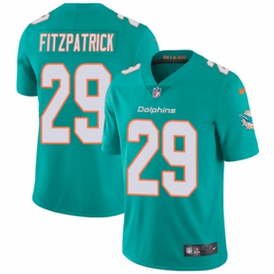 Men's Nike Miami Dolphins 29 Minkah Fitzpatrick Aqua Green Team Color Vapor Untouchable Limited Player NFL Jersey
